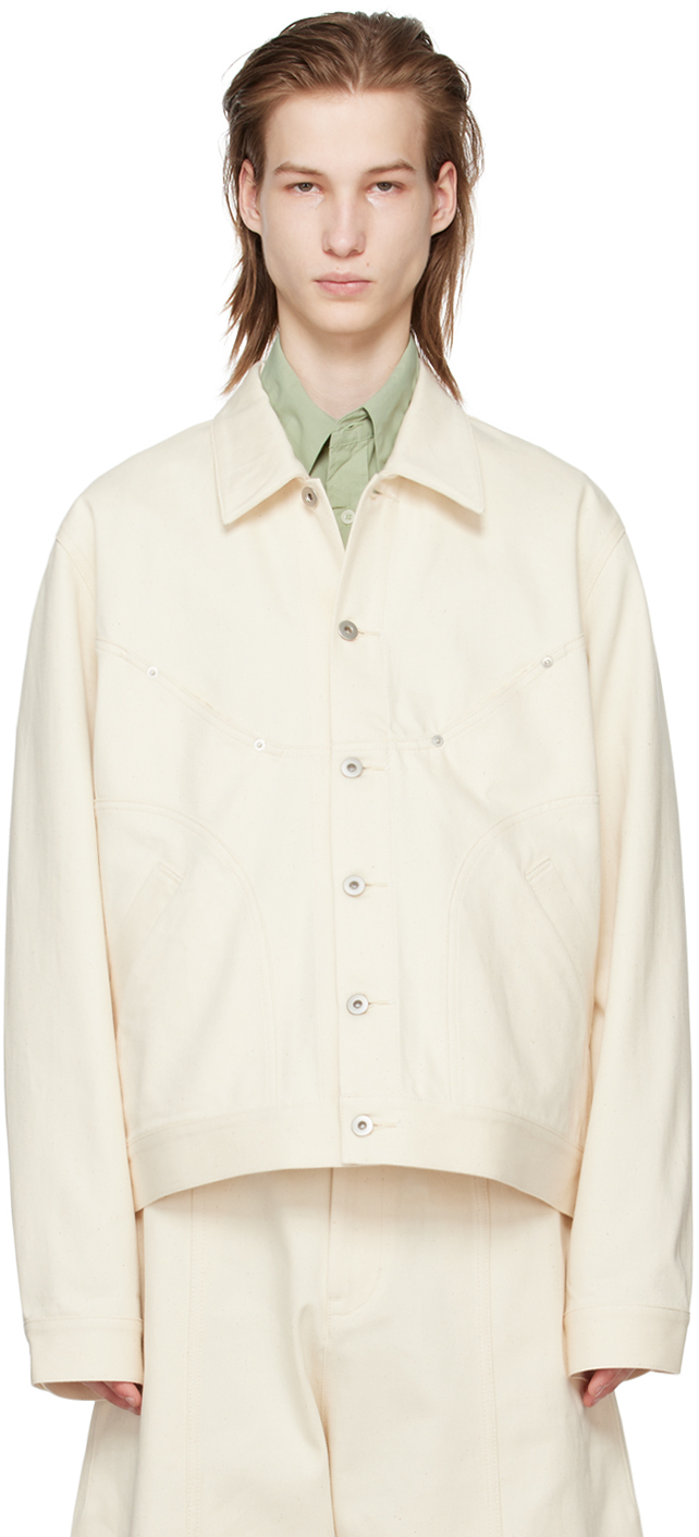 Кремового цвета Джинсовая куртка Jiji Sage Nation цена и фото