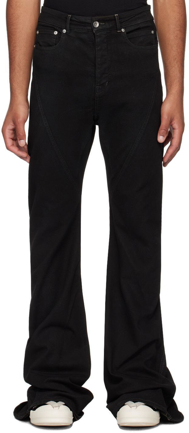 

Черные джинсы Bootcut с косой окантовкой Rick Owens DRKSHDW