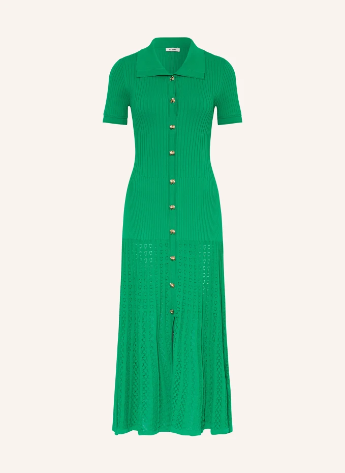 Трикотажное платье Sandro, зеленый