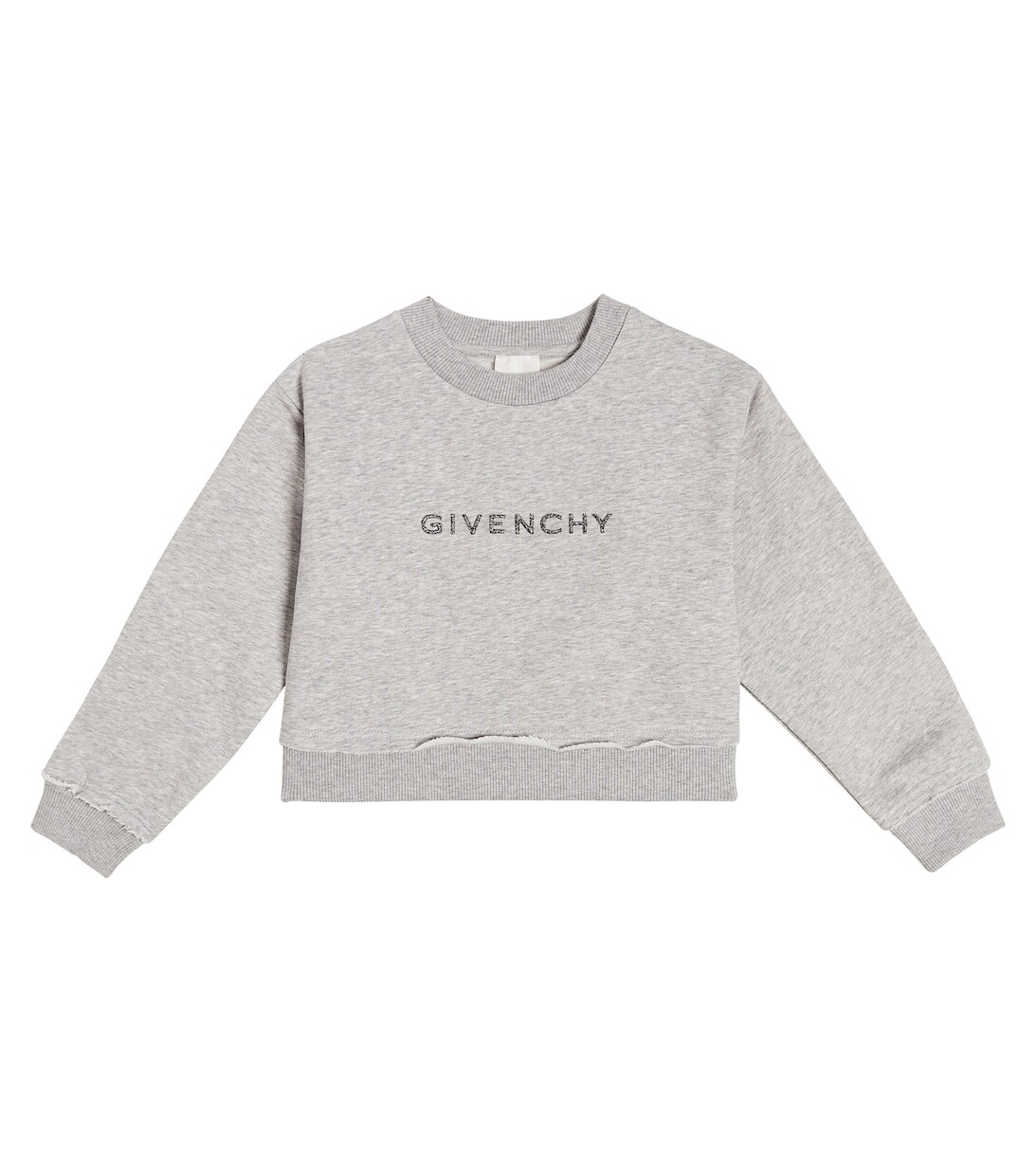 

Толстовка из смесового хлопкового джерси с логотипом Givenchy Kids, серый