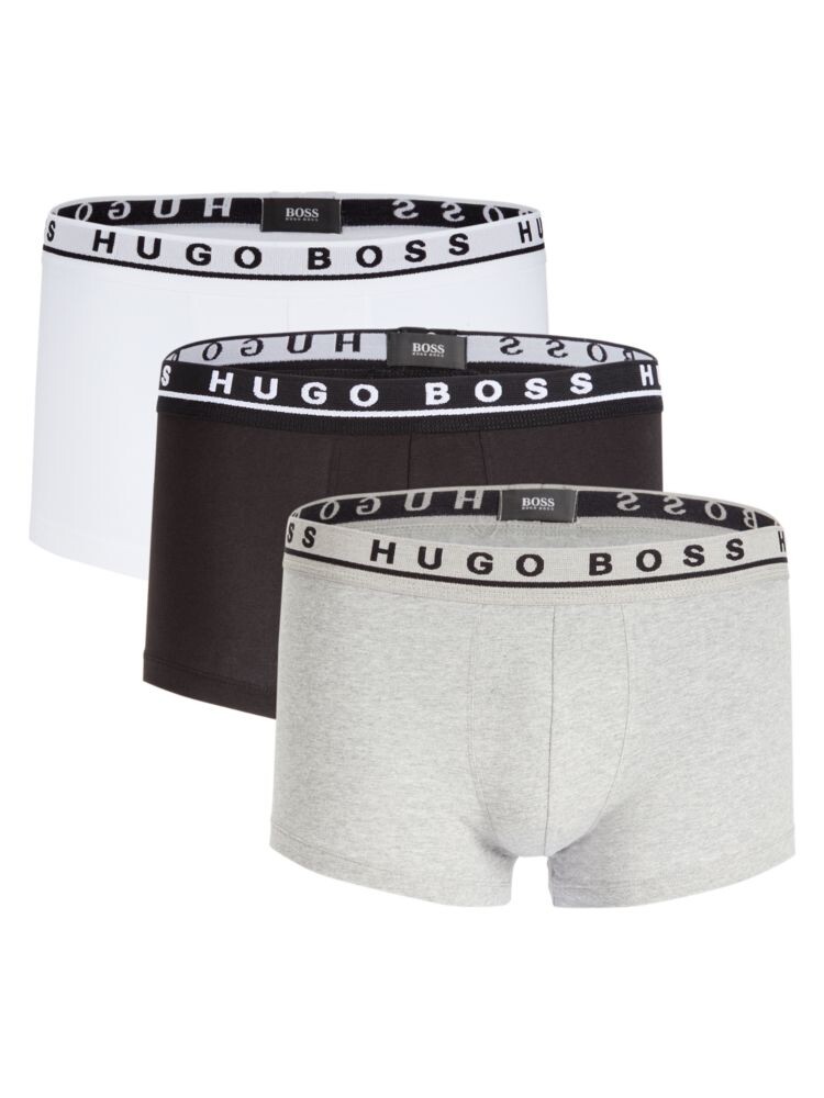 

Комплект из 3 трусов-боксеров с логотипом Boss, цвет Grey Multi