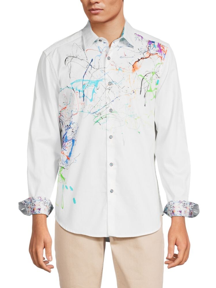 

Рубашка классического кроя Hodges Robert Graham, белый