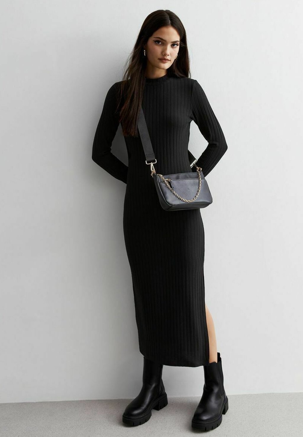 

Джемпер Split Hem New Look, черный