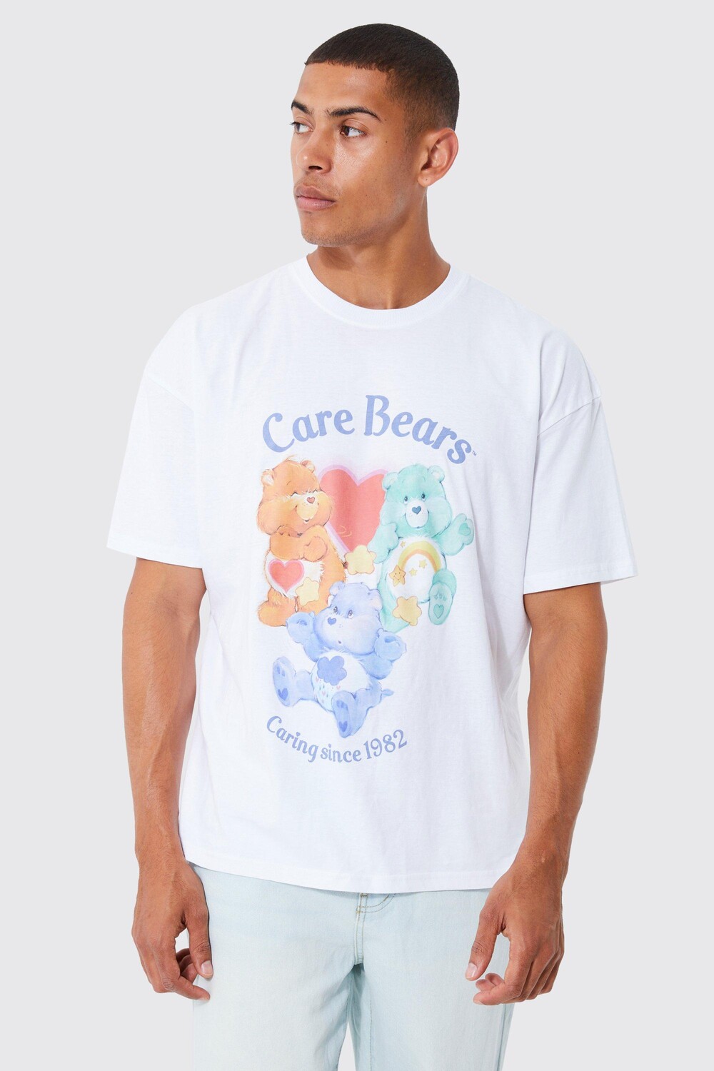 

Футболка оверсайз с лицензией care bears Boohoo, белый