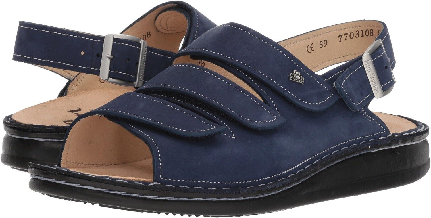 

Сандалии на плоской подошве Soft Sylt Finn Comfort, цвет Metallic Blue