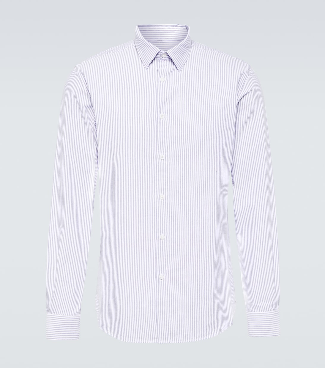 Полосатая хлопковая оксфордская рубашка Sunspel, белый полосатая оксфордская рубашка zara сиреневый белый