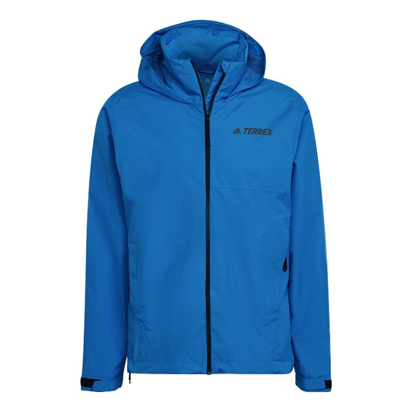 Куртка adidas Solid Color Logo Alphabet Printing Hooded Jacket Blue, мультиколор