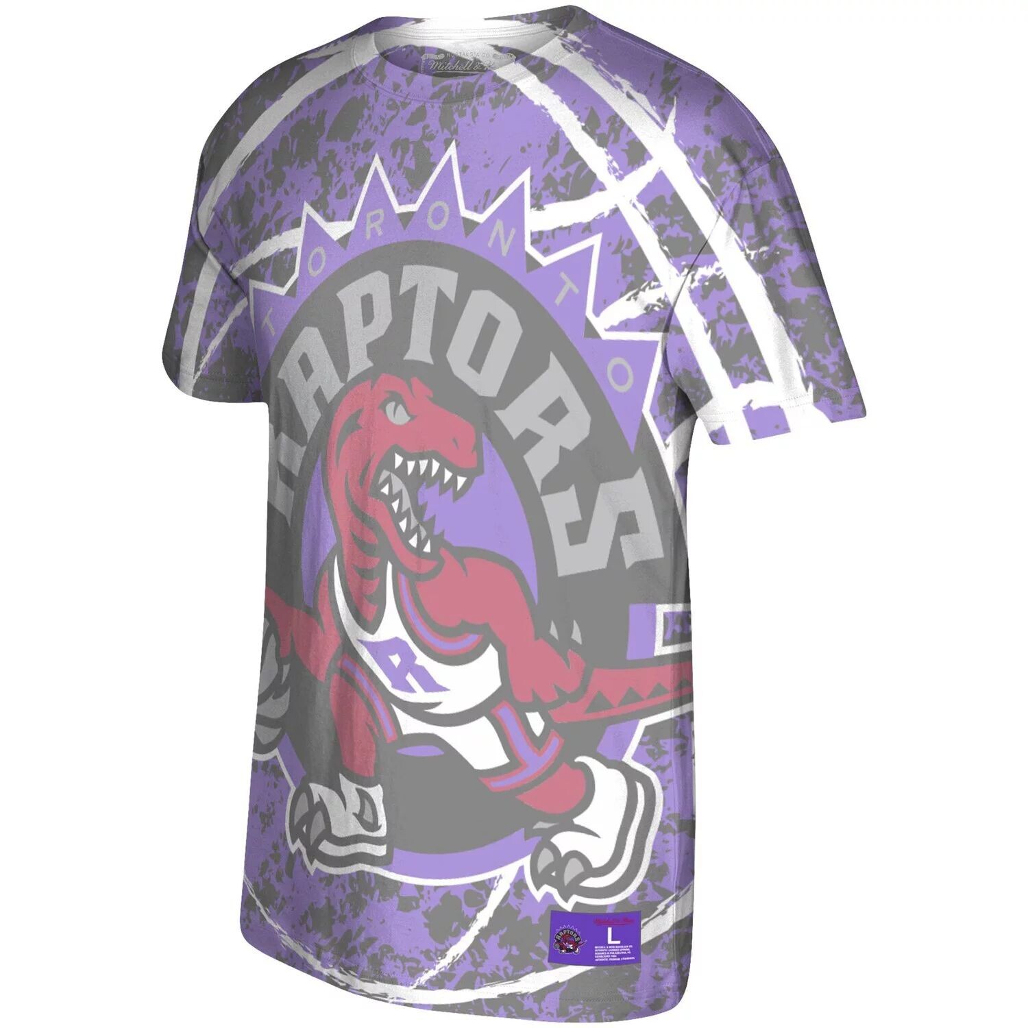 

Мужская фиолетовая футболка Mitchell & Ness Toronto Raptors Hardwood Classics Jumbotron