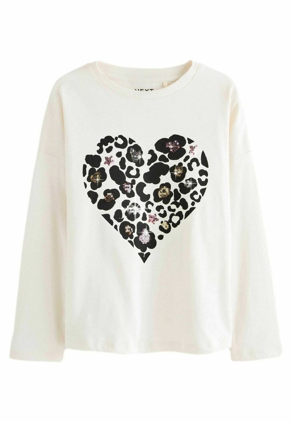 

Футболка с длинным рукавом Sequin Heart Standard Next, цвет ecru white
