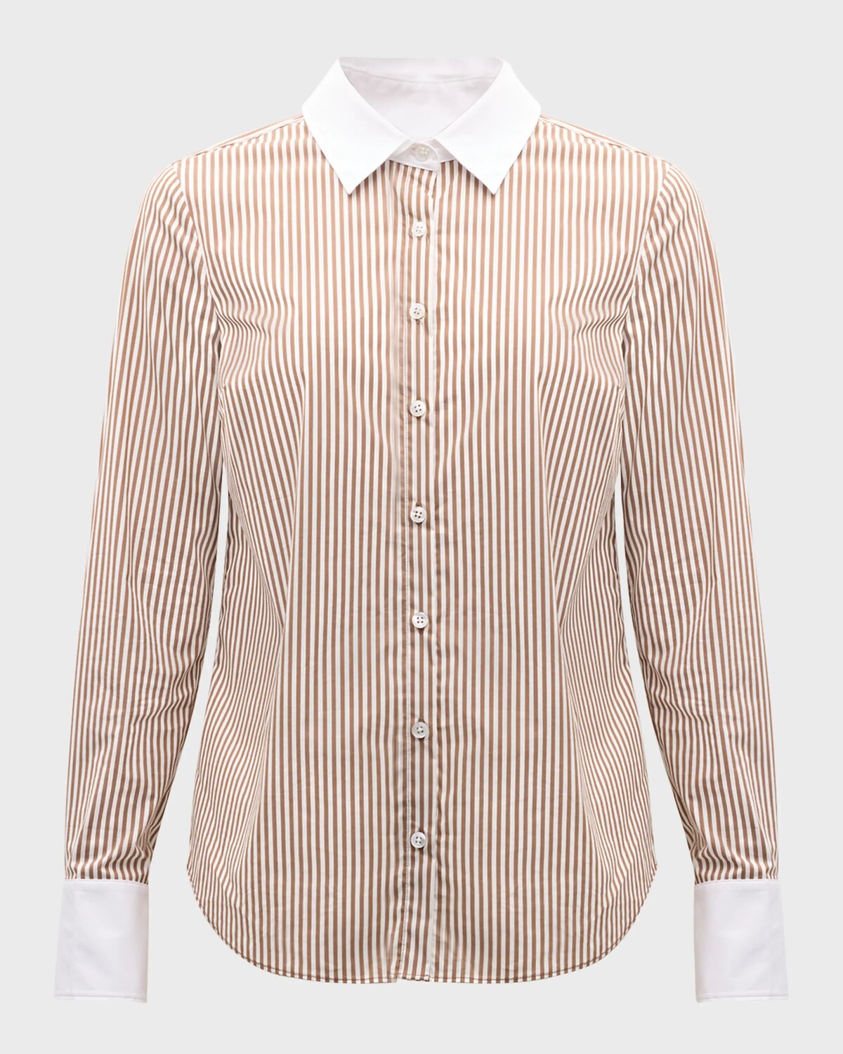 

Классическая рубашка в полоску Marisol Veronica Beard, цвет Deep Ochre/White