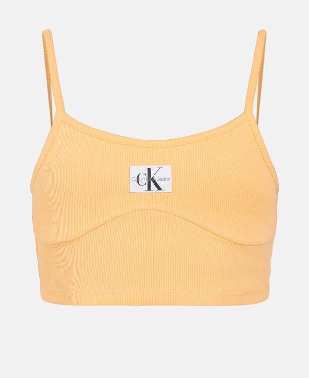 

Топ на тонких бретельках Calvin Klein, светло-оранжевый