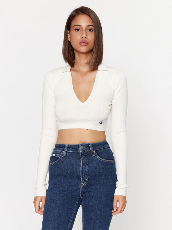 

Узкая блузка Calvin Klein, белый