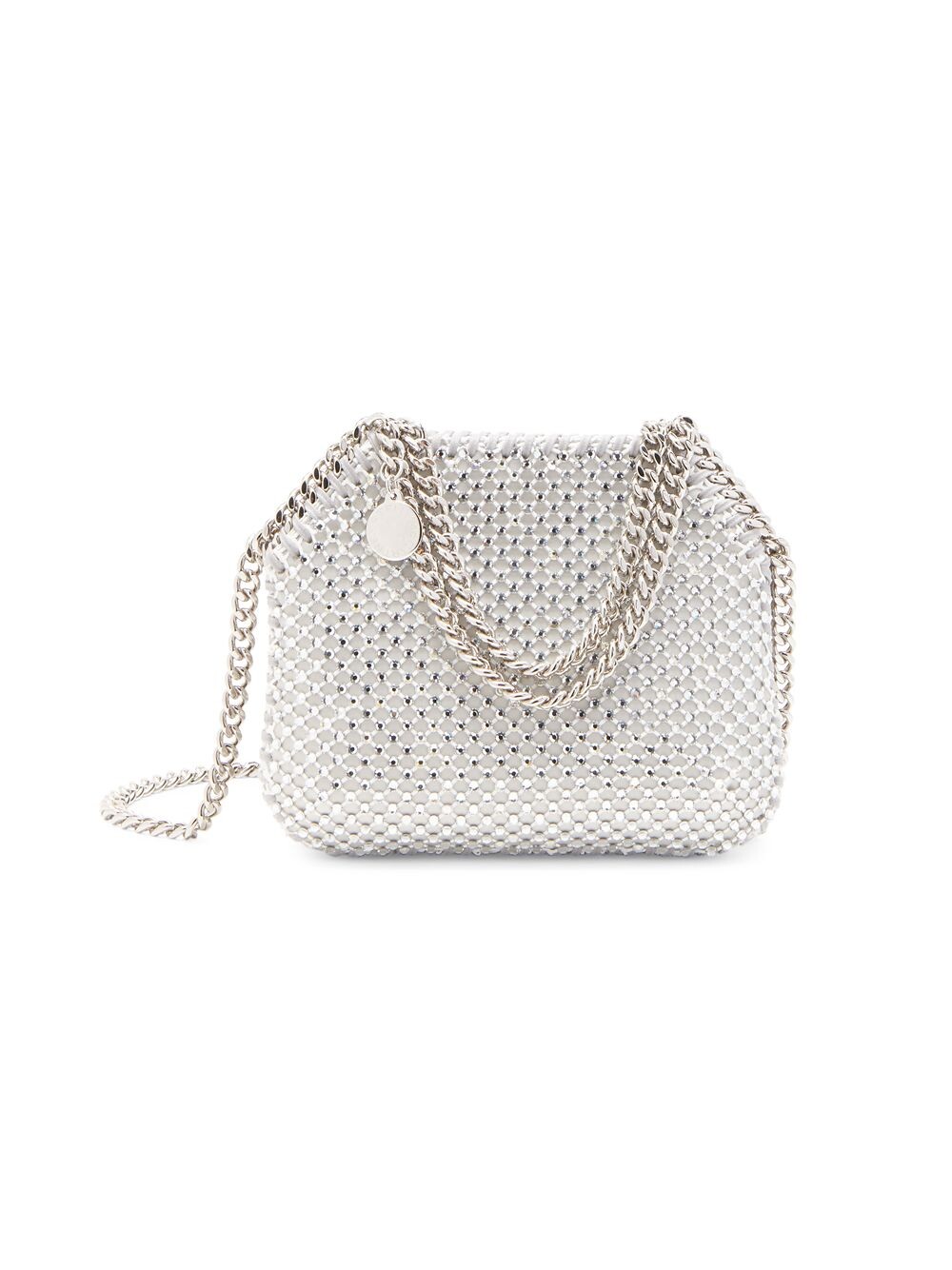 

Сумка-тоут Mini Falabella с кристаллами Stella McCartney, серебряный