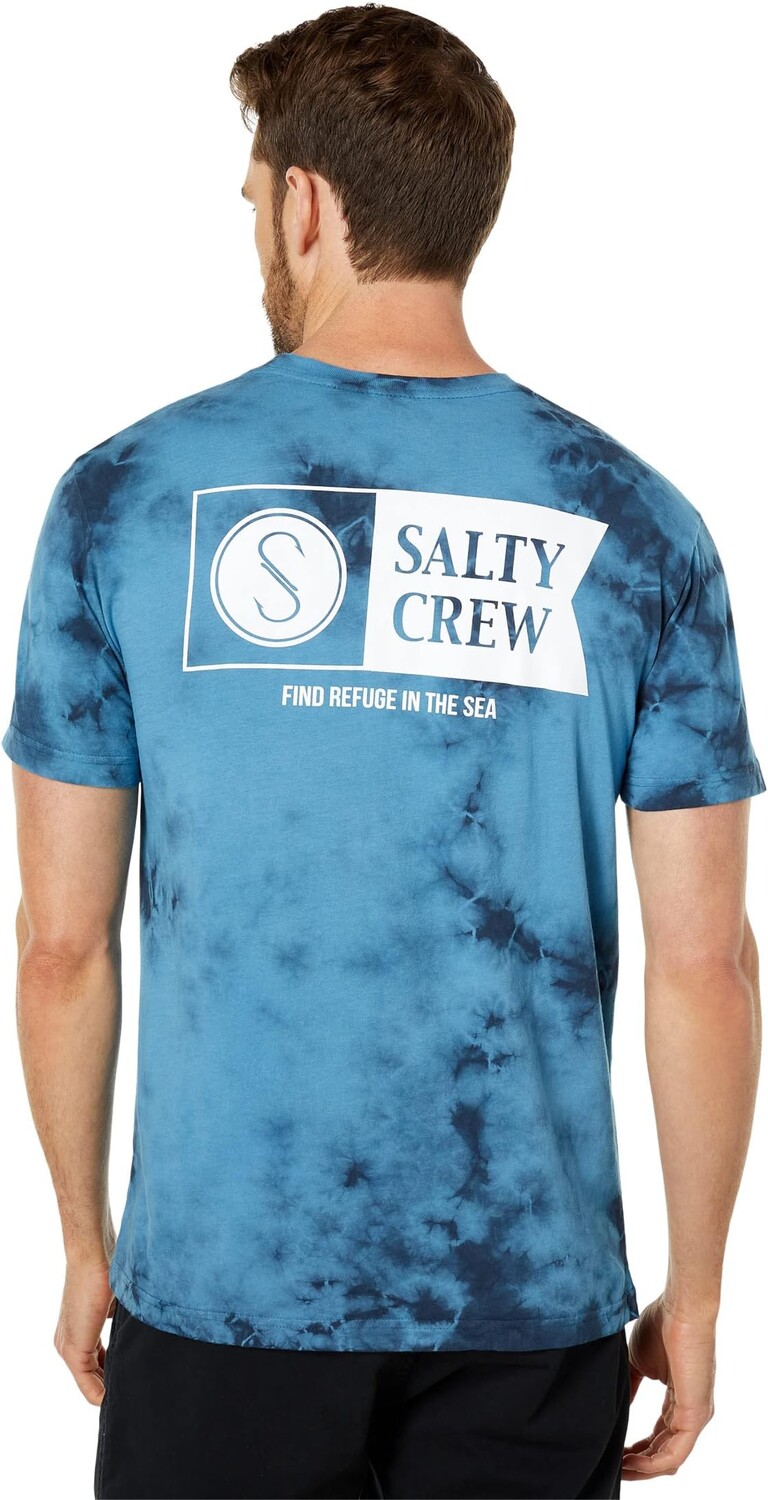 

Футболка с короткими рукавами Alpha Tie-Dye Salty Crew, синий