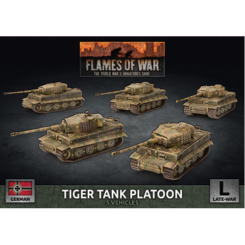 Фигурки Flames Of War: Tiger Heavy Tank Platoon (X5 Plastic) фигурки flames of war stug late assault gun platoon x5 plastic