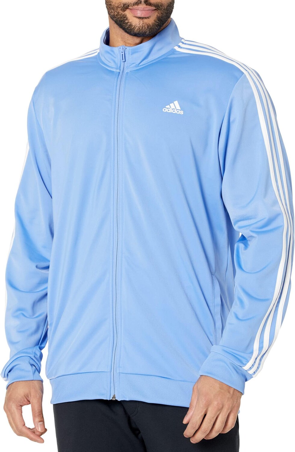 

Куртка Essentials 3-Stripes Tricot Track Jacket adidas, цвет Blue Fusion