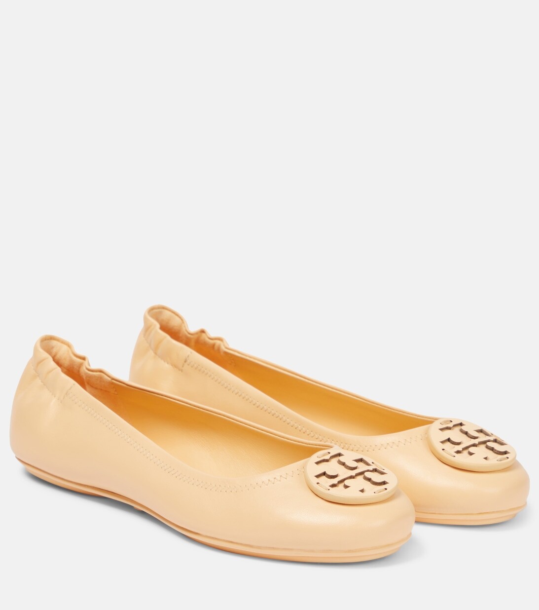 

Кожаные балетки Минни Tory Burch, оранжевый