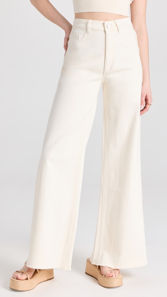

Джинсы DL1961 Hepburn Wide Leg, экру