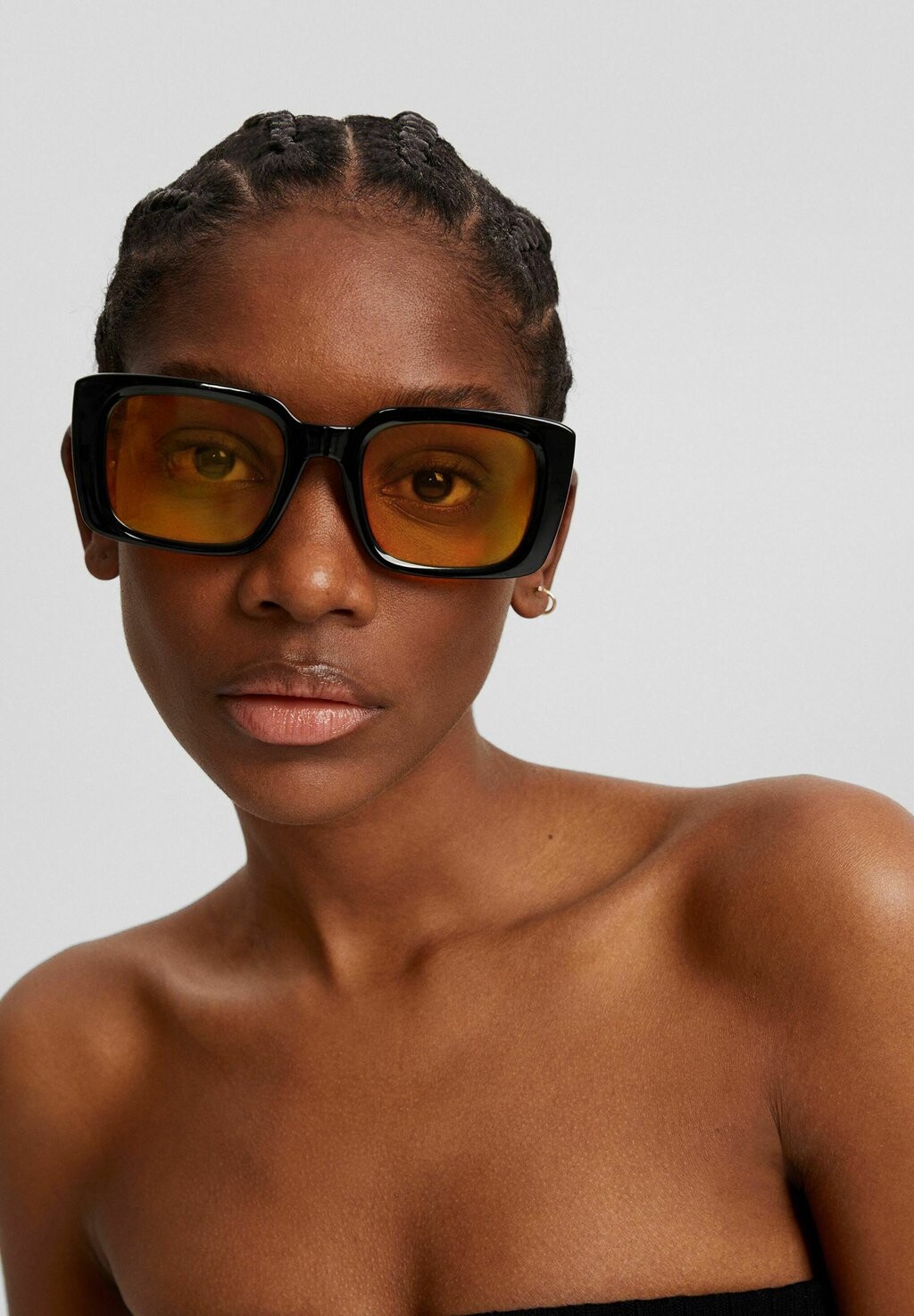

Солнцезащитные очки RECTANGULAR Bershka, цвет orange