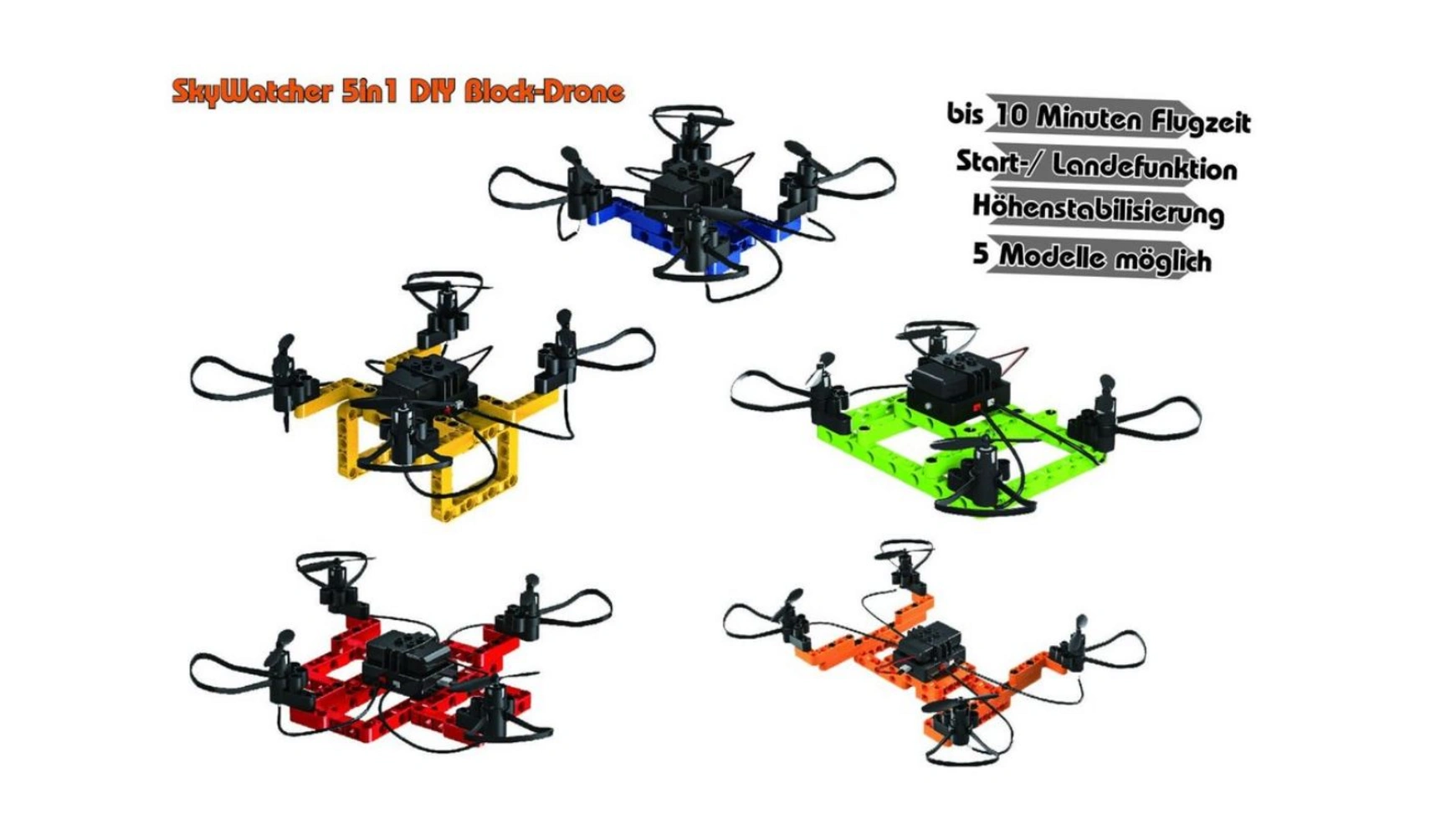 Drive & Fly SkyWatcher 5in1 Блок-дрон своими руками RTF Df Models 5in1 legostarwars2 legobionicle 3в1 robots рус bs51001