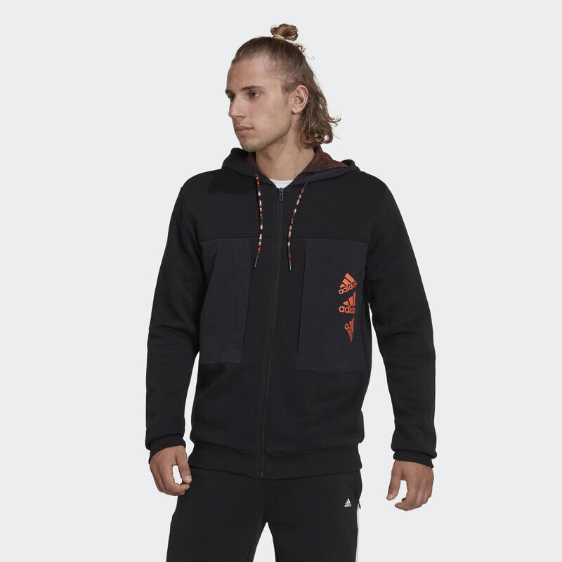 

Флисовая куртка с капюшоном Essentials BrandLove ADIDAS, цвет naranja
