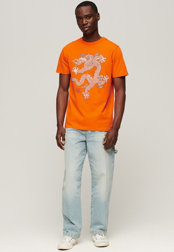 

Футболка с принтом Superdry, оранжевый