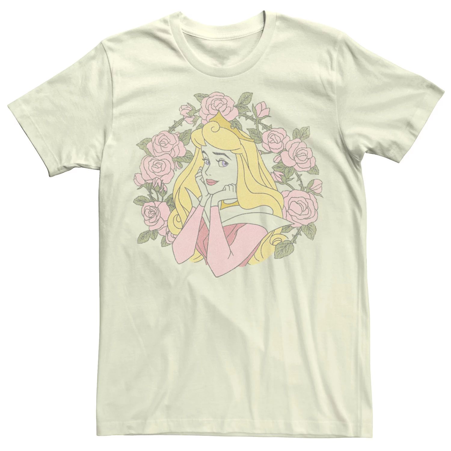 антигуа 1980 дисней спящая красавица Мужская футболка Disney Sleeping Beauty Aurora Rose Thorn Portrait Licensed Character