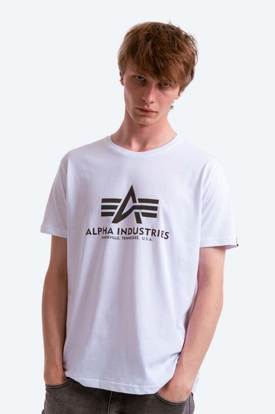 

Хлопковая футболка со светоотражающим эффектом Rainbow Alpha Industries, белый