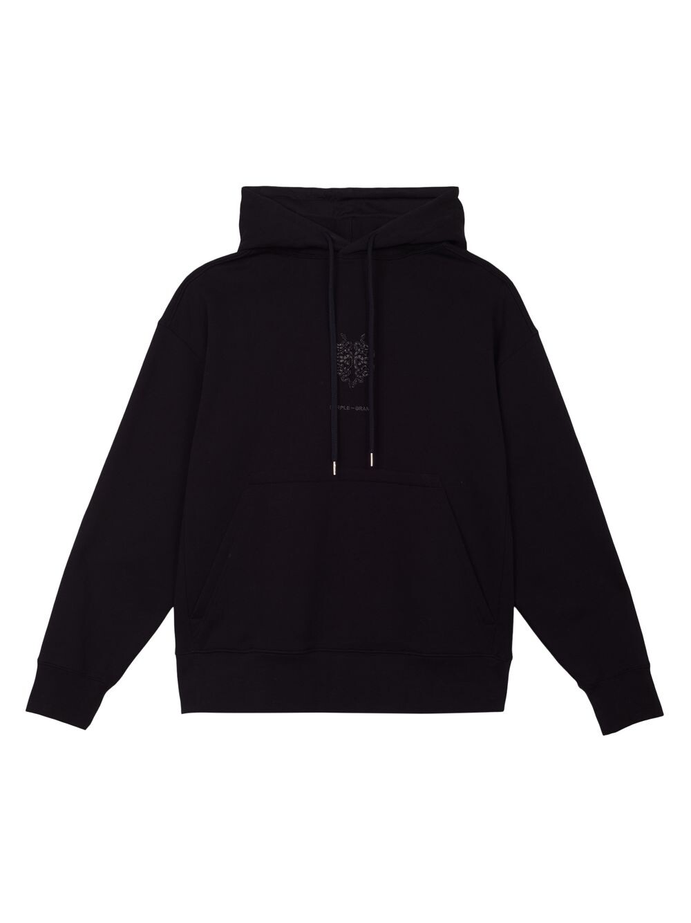 

Худи из флиса с вышитым логотипом Purple Brand, черный