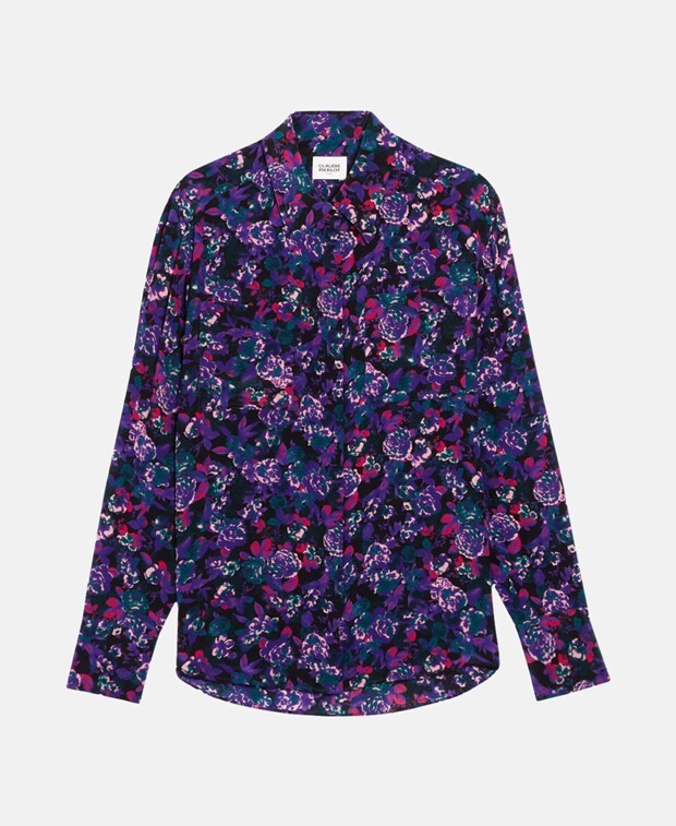 

Шелковая блузка Claudie Pierlot, фиолетовый