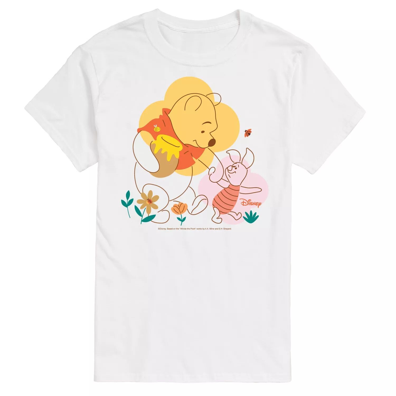 

Футболка с рисунком Винни-Пуха «Большой и высокий Пух и поросенок» от Disney Licensed Character