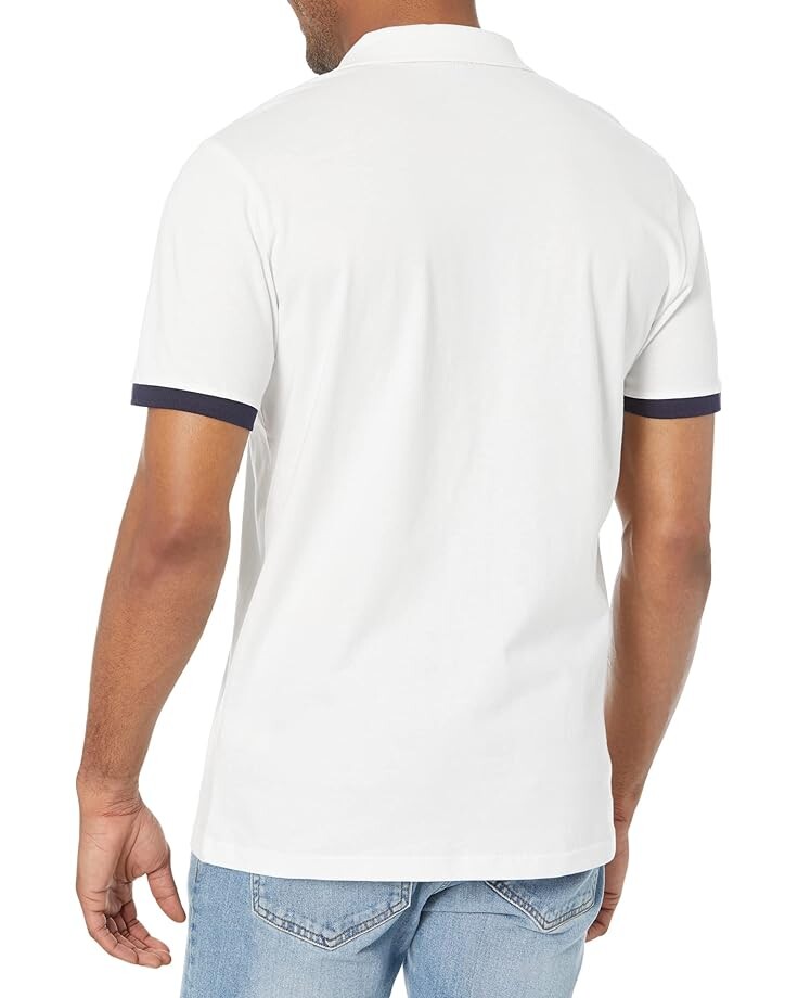 

Рубашка U.S. POLO ASSN. Thin Chest Stripe Sleeve Cuff Knit Shirt, белый