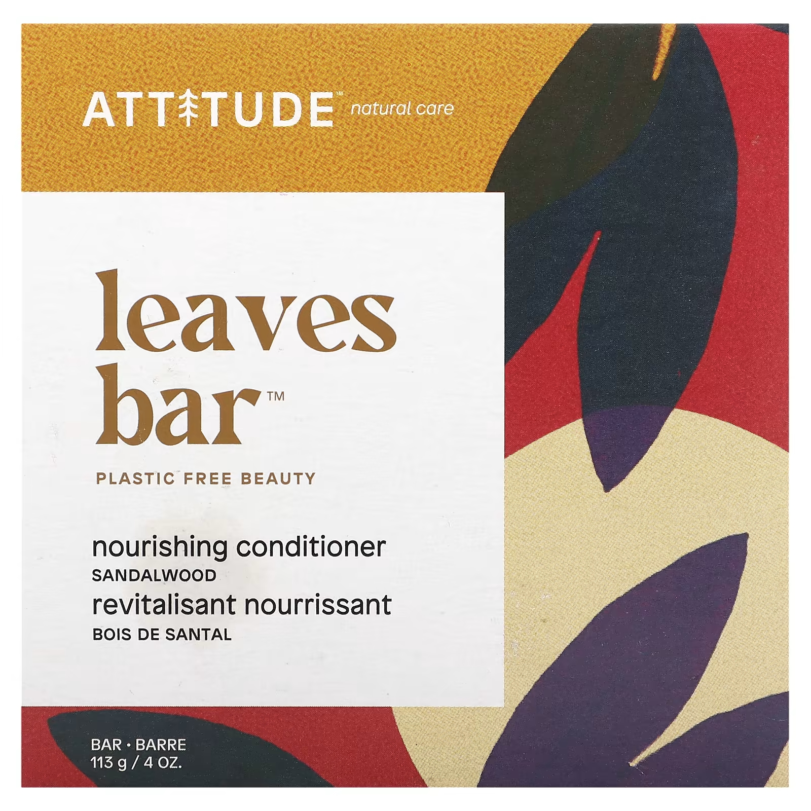 Кондиционер ATTITUDE Leaves Bar питательный сандаловое дерево, 113 г детокс кондиционер attitude leaves bar морская соль 113 г