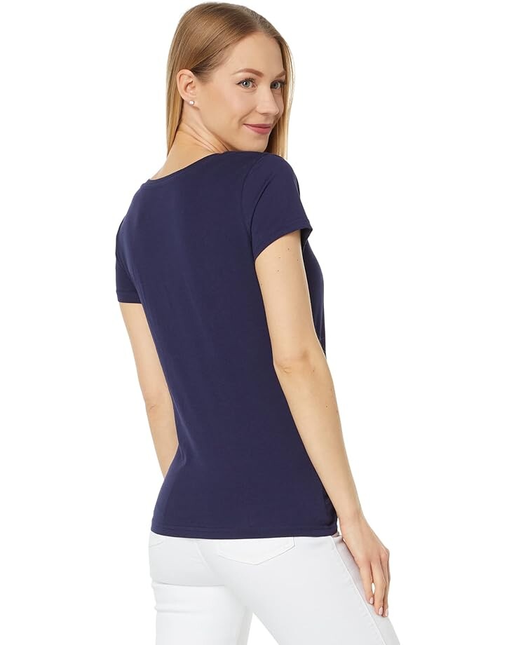 

Футболка U.S. POLO ASSN. USPA Stud V-Neck Graphic Tee, цвет Evening Blue