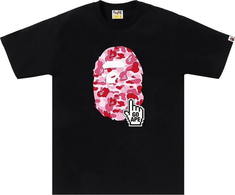 

Футболка BAPE ABC Camo (Online Exclusive) 'Black/Pink', черный