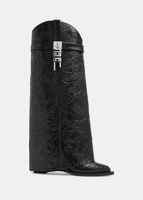 

Ботинки Givenchy Shark Lock Cowboy, черный