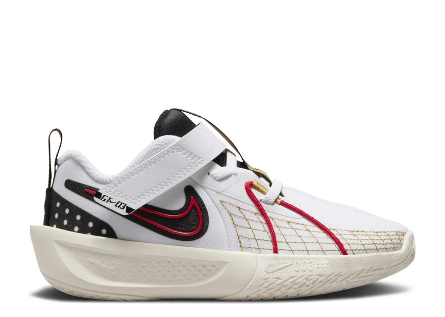 

Кроссовки Nike GT Cut 3 PS, цвет White Black University Red