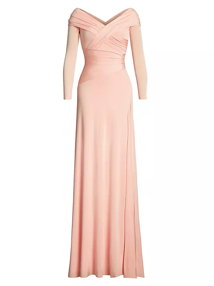 

Трикотажное платье с открытыми плечами Ralph Lauren Collection, красный