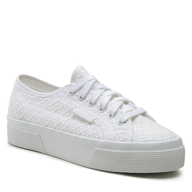 

Кроссовки Superga PlatformMAcrame Rhombus, белый