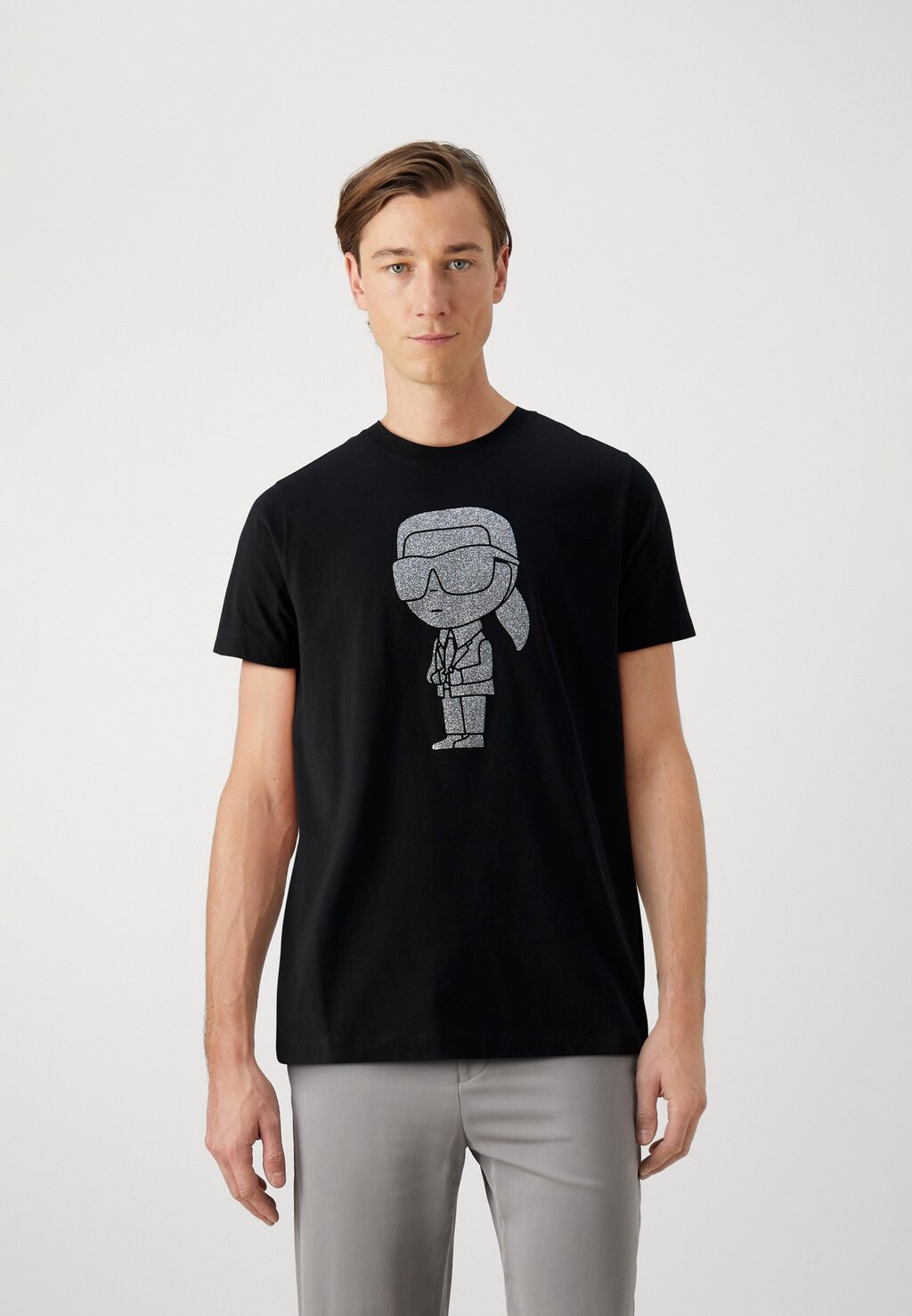

Футболка с принтом CREWNECK KARL LAGERFELD, цвет black/silver