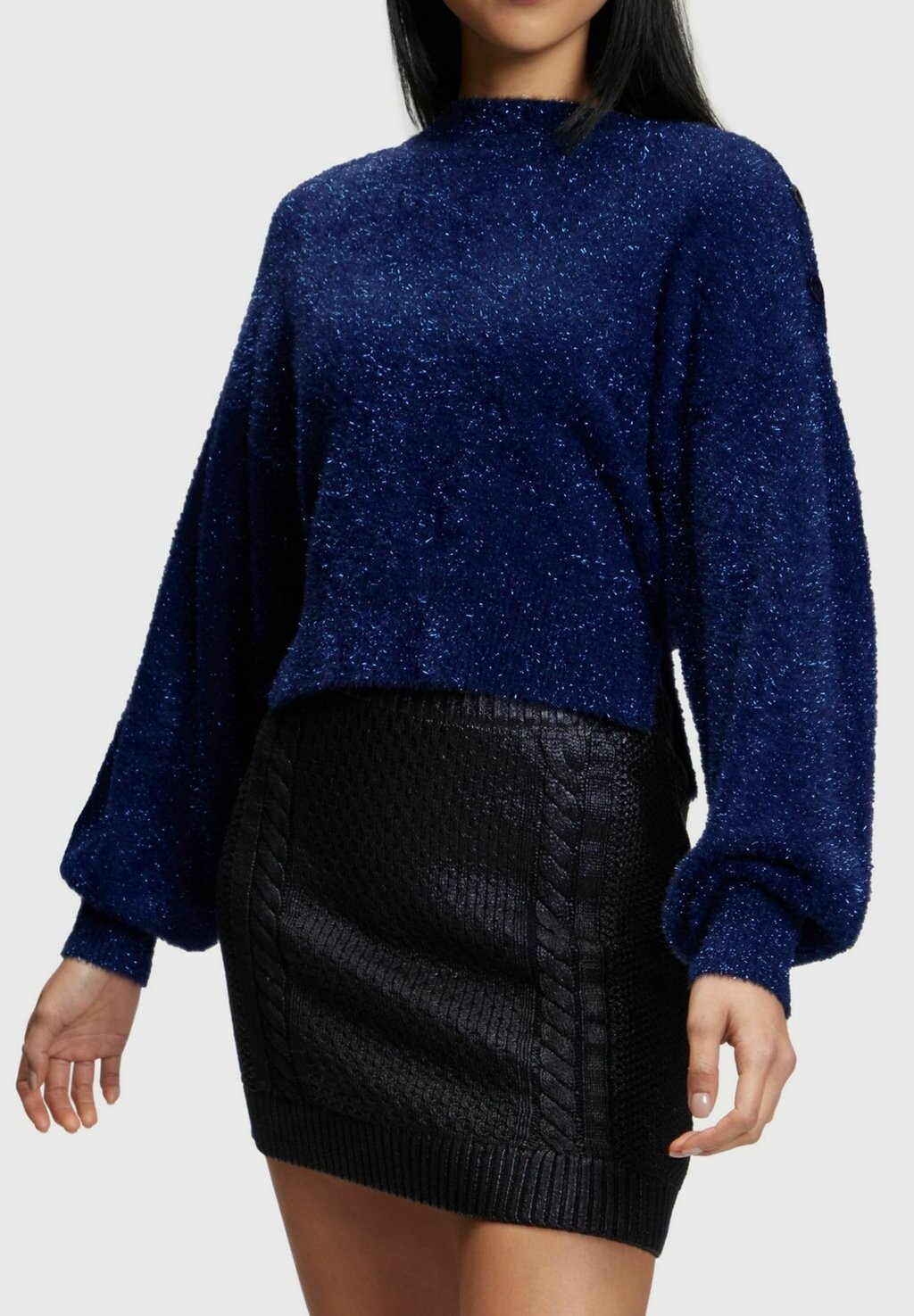 

Джемпер Esprit Flauschiger Metallic, темно-синий