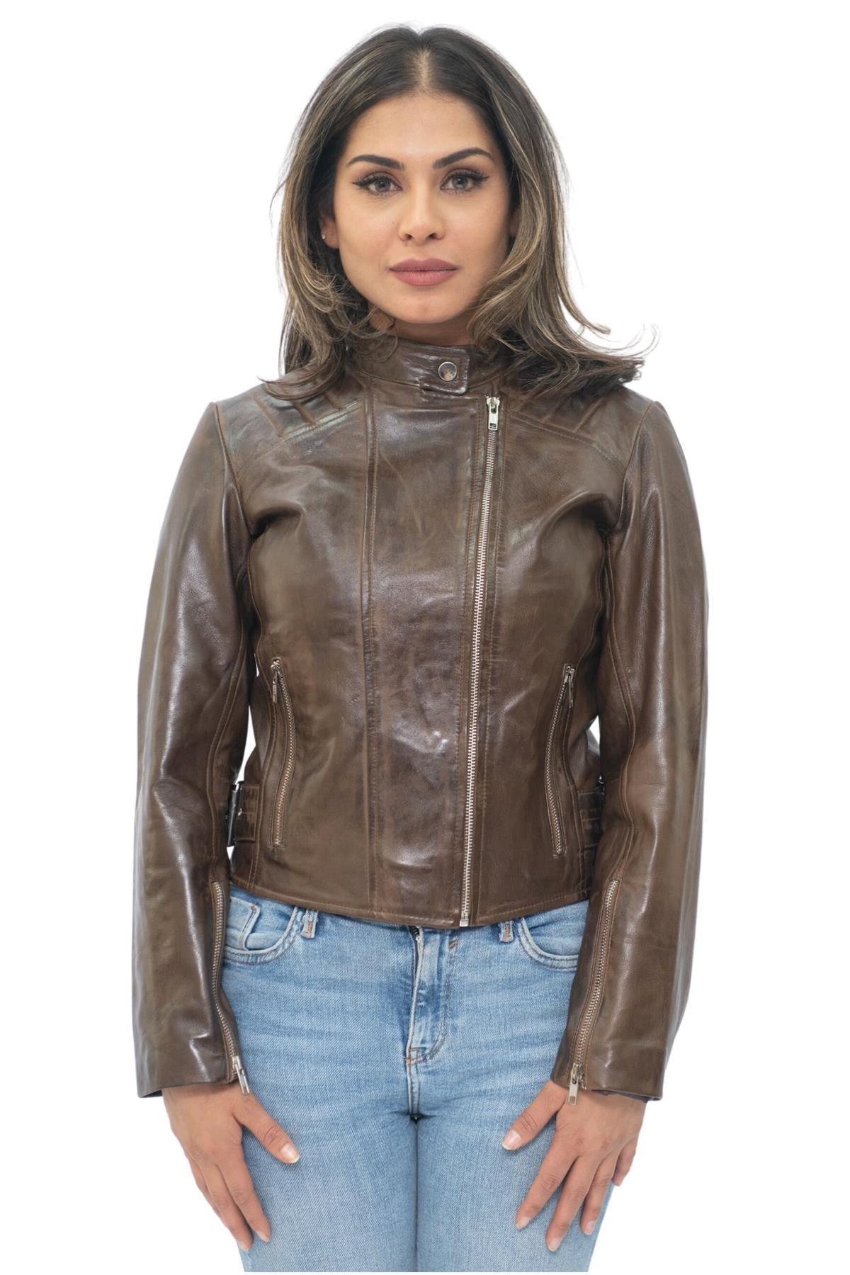 цена Кожаная косуха-Celaya Infinity Leather, коричневый