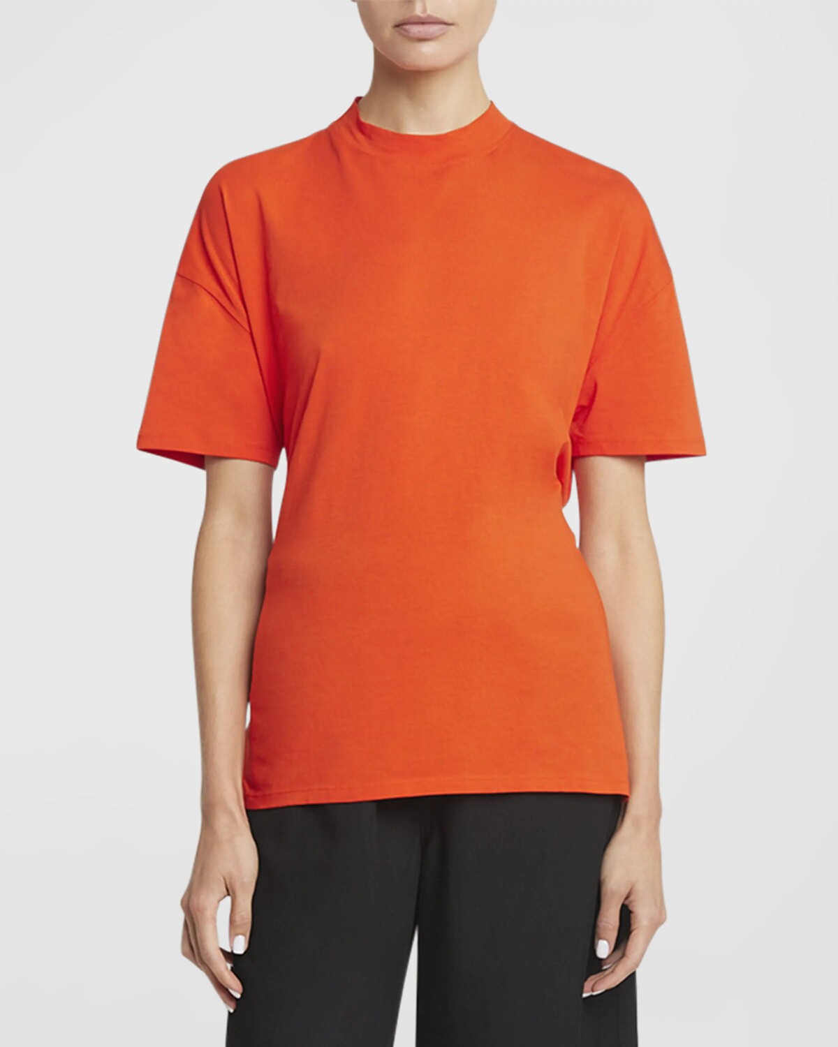 

Футболка Mira со сборками и короткими рукавами Proenza Schouler White Label, цвет Poppy