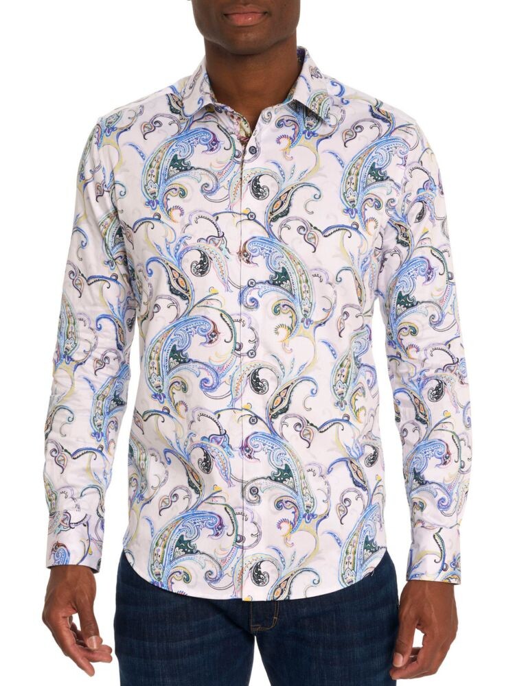 

Спортивная рубашка Grasshopper с пейсли Robert Graham, цвет White Multi