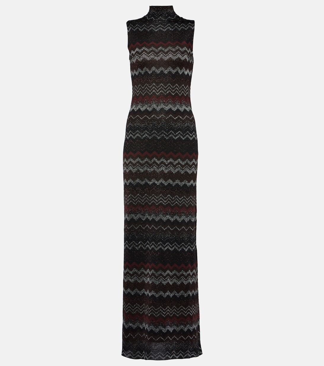 

Платье макси зигзагообразной вязки с эффектом металлик Missoni, мультиколор