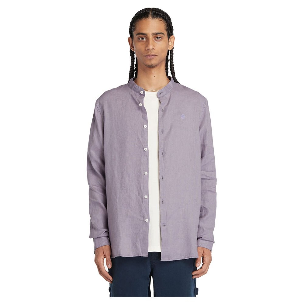 

Рубашка с длинным рукавом Timberland Mill Brook Linen Korean Collar, фиолетовый