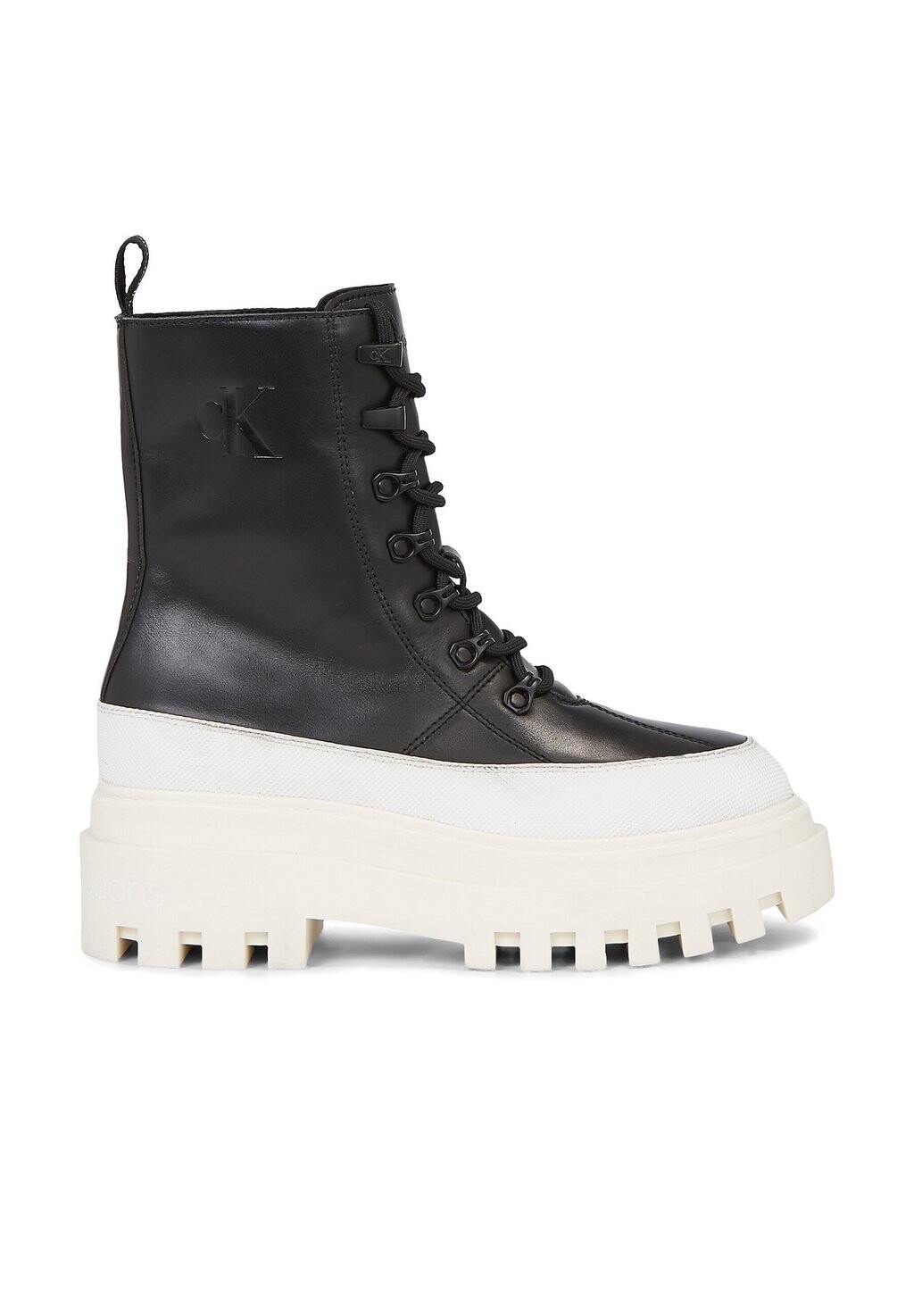 

Ботинки на платформе Calvin Klein Jeans FLATFORM LACE UP, цвет black/bright white