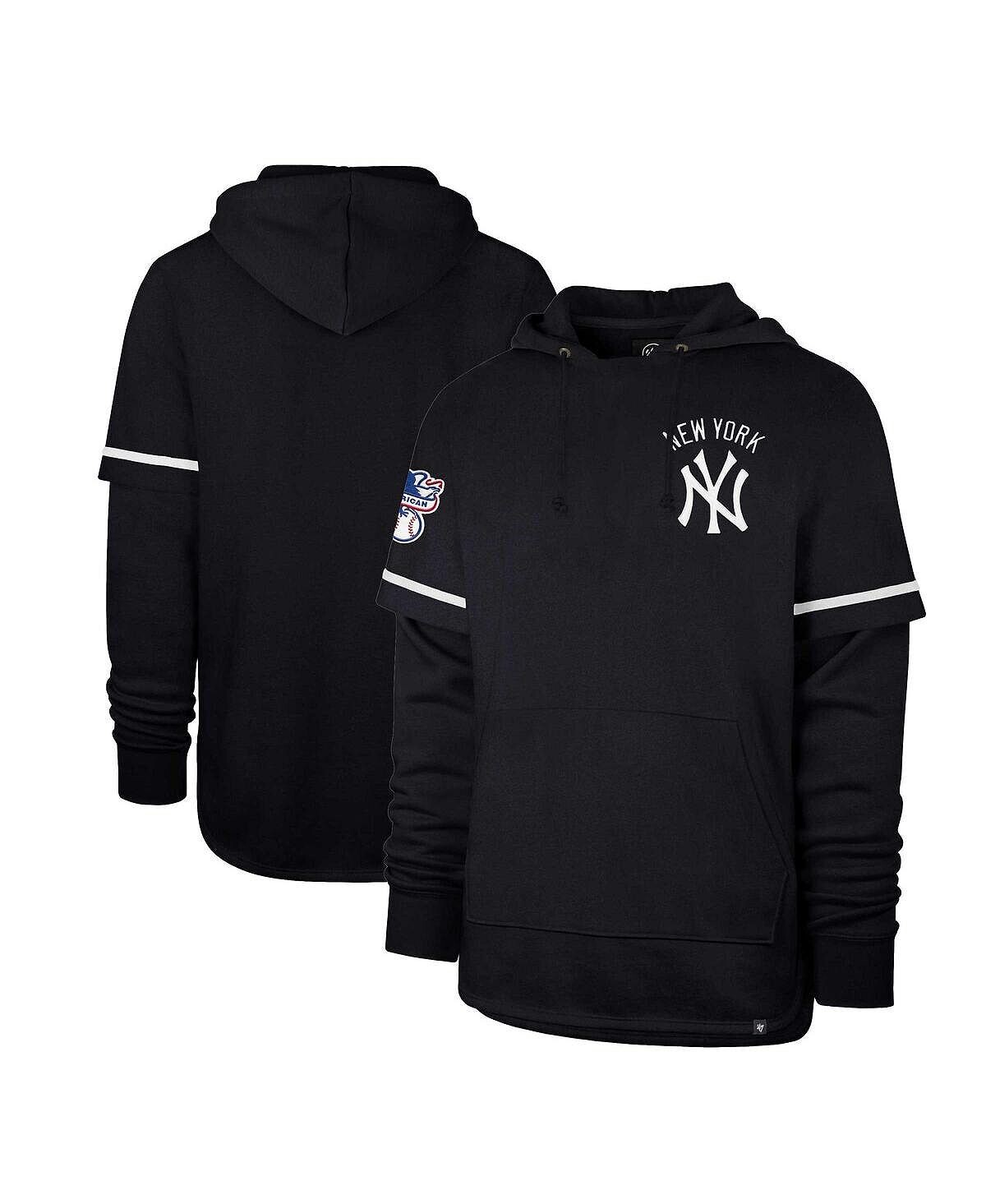

Мужской темно-синий пуловер с капюшоном New York Yankees Shortstop '47 Brand