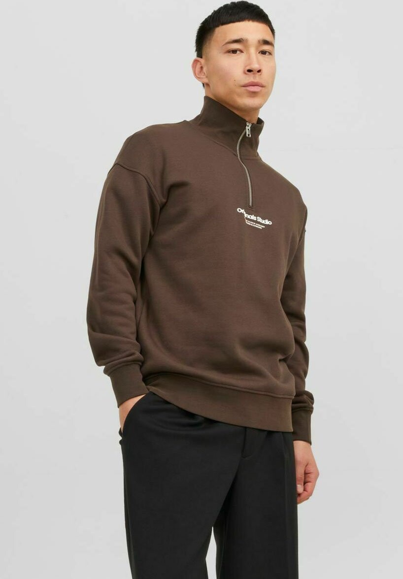 

Толстовка JORVESTERBRO QUARTER Jack & Jones, шоколадно-коричневый