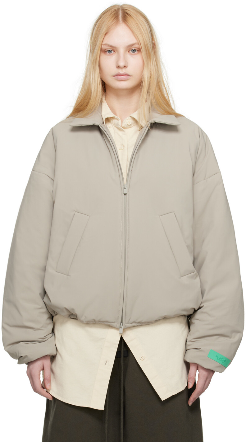

Серый бомбер с наполнителем Fear Of God Essentials